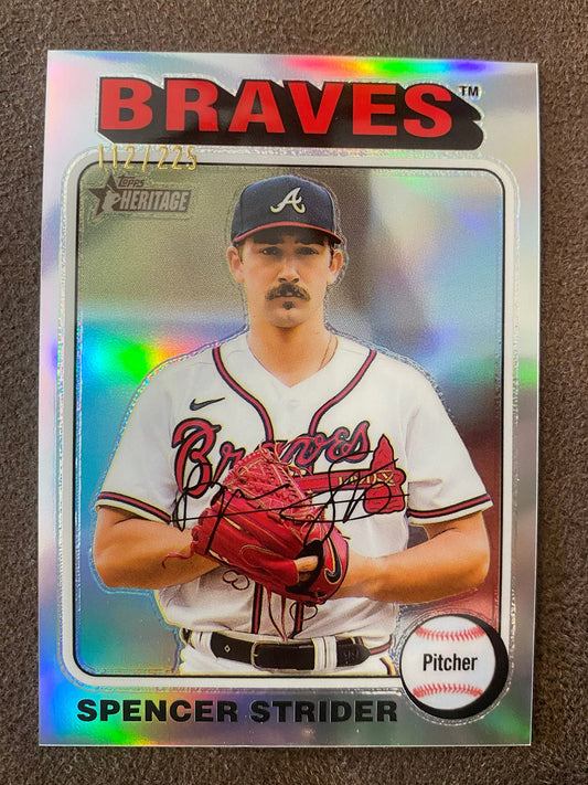 Spencer Strider - 2024 Topps Heritage High Number - Silver Chrome Refractor /225 - Braves