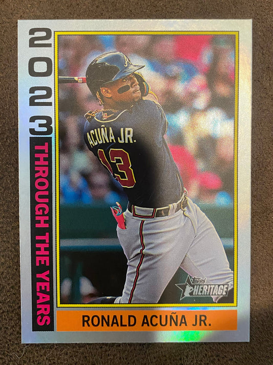 Ronald Acuna Jr. - 2025 Topps Heritage - Through the Year Holographic - Braves