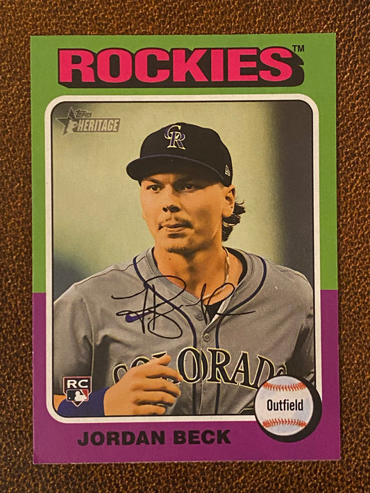 Jordan Beck - 2024 Topps Heritage High Number - Short Print (#717) - Rockies