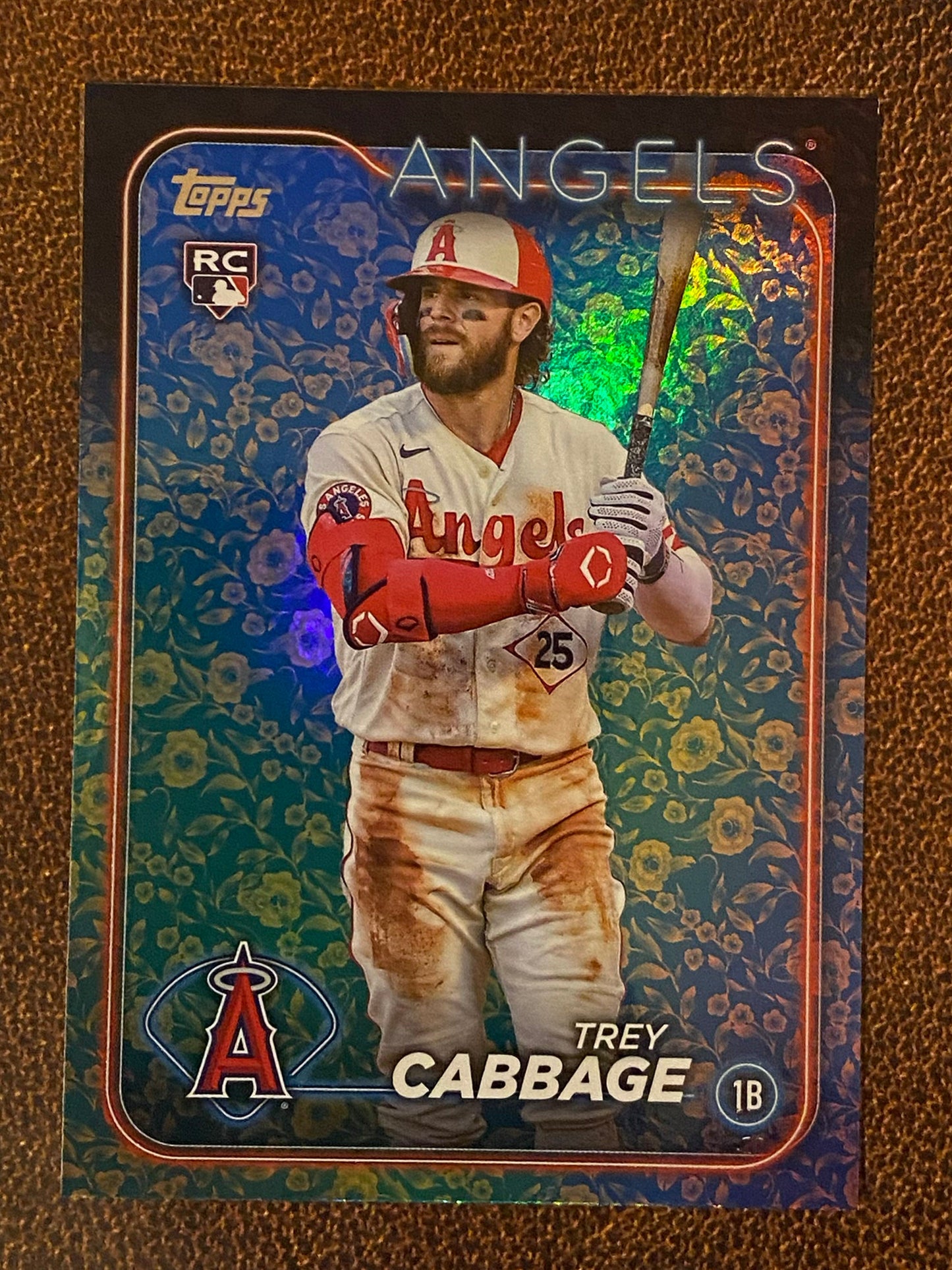 Trey Cabbage - 2024 Topps Series 1 - Flowers Parallel /50 - Angels