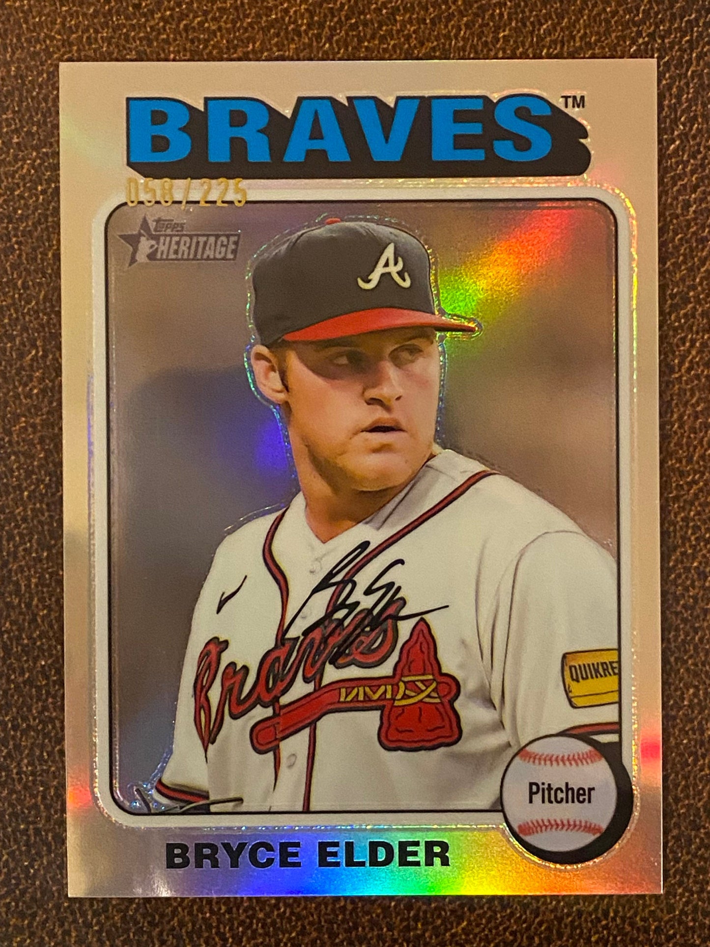 Bryce Elder - 2024 Topps Heritage High Number - Silver /225 - Braves