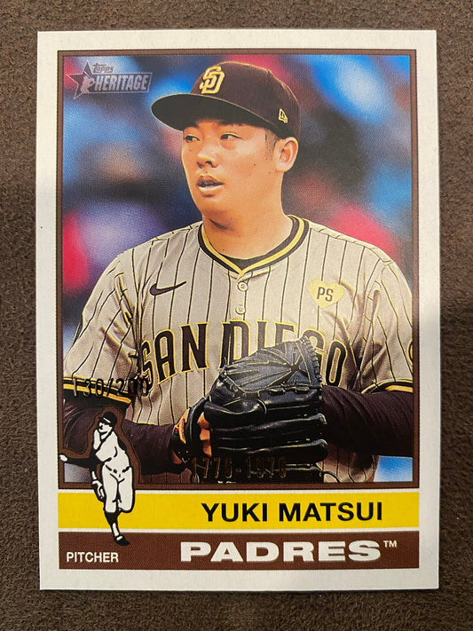 Yuki Matsui - 2025 Topps Heritage - Bicentennial /200 - Padres