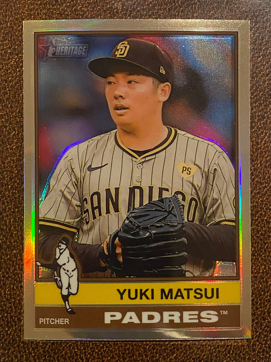 Yuki Matsui - 2025 Topps Heritage - Refractor - Padres