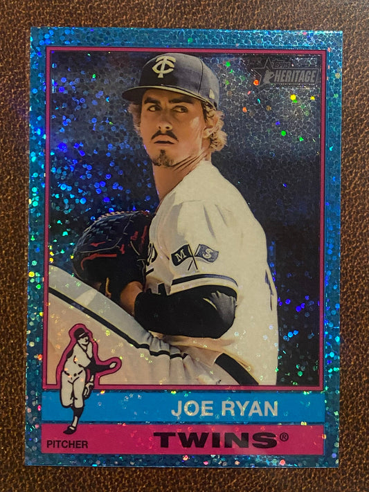 Joe Ryan - 2025 Topps Heritage - Blue Sparkles - Twins