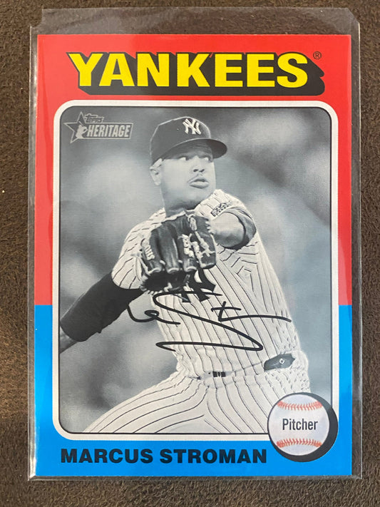 Marcus Stroman - 2024 Topps Heritage High Number - Black and White Parallel - Yankees