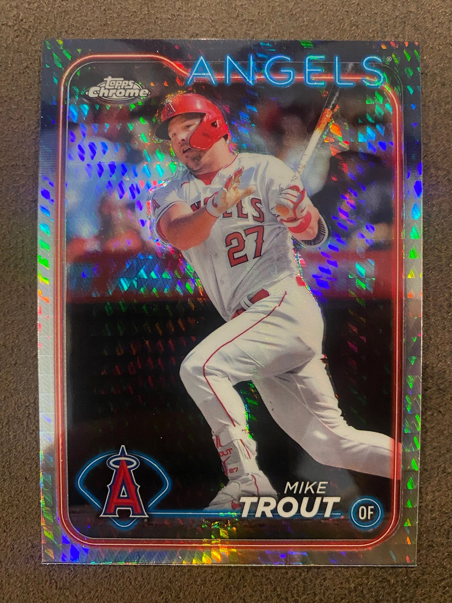 Mike Trout - 2024 Topps Chrome - Prism Refractor - Angels