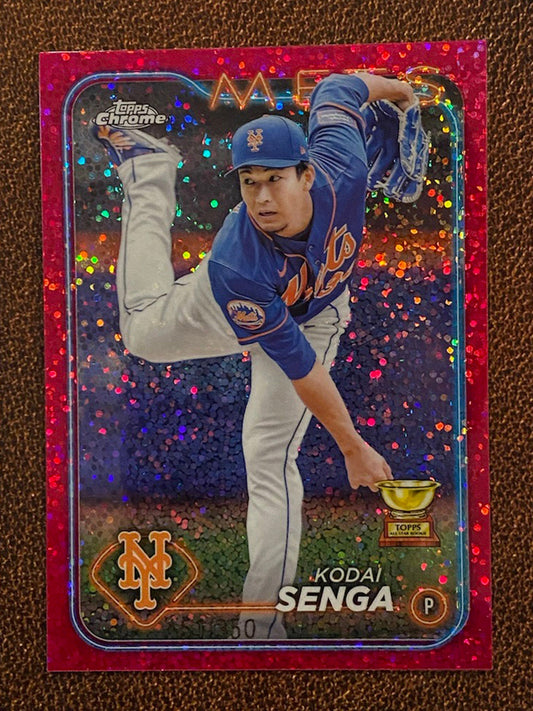 Kodai Senga - 2024 Topps Chrome - Magenta Sparkle /350 - Mets