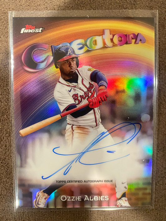Ozzie Albies - 2025 Topps Finest - Creators Refractor AUTO - Braves
