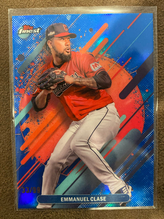Emmanuel Clase - 2025 Topps Finest - Rare blue /99 - Guardians