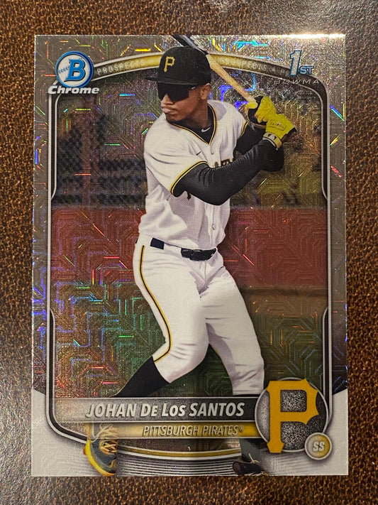 Johan De Los Santos - 2025 Bowman Chrome - 1st Mojo - Pirates