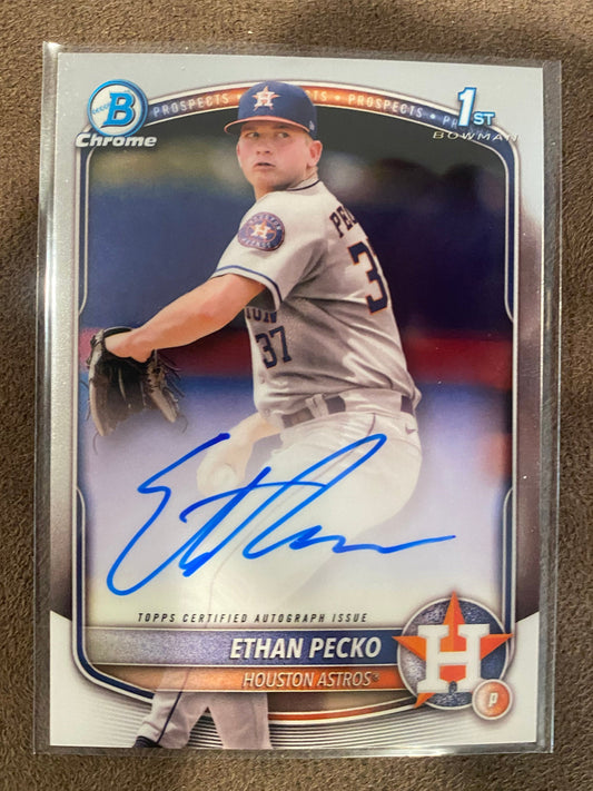 Ethan Pecko - 2025 Bowman Chrome - 1st Chrome AUTO - Astros