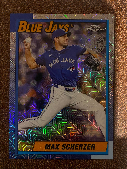 Max Scherzer - 2025 Topps Update - 1990 Mojo Refractor - Blue Jays
