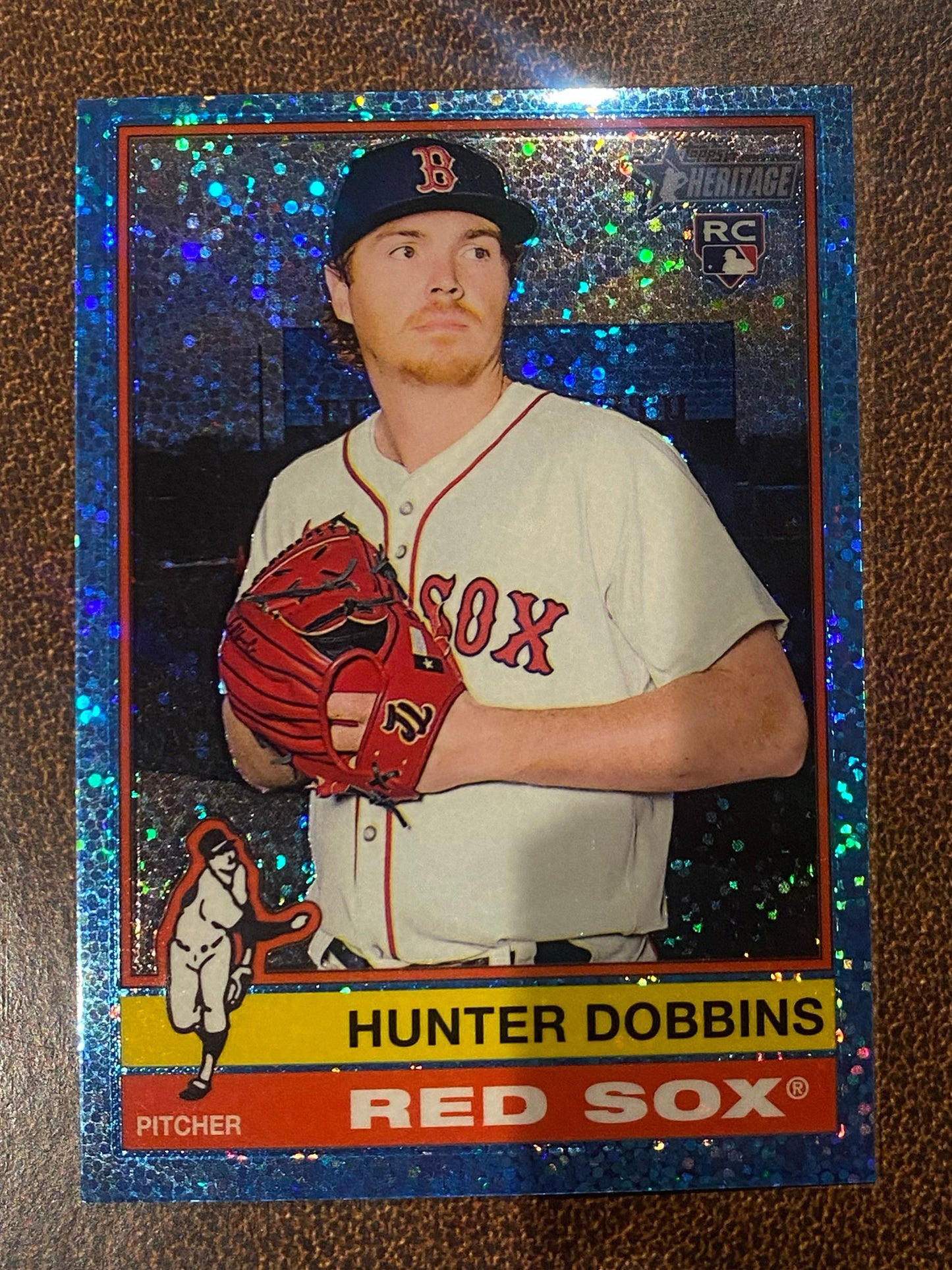 Hunter Dobbins - 2025 Topps Heritage High Number - Blue Sparkle - Red Sox