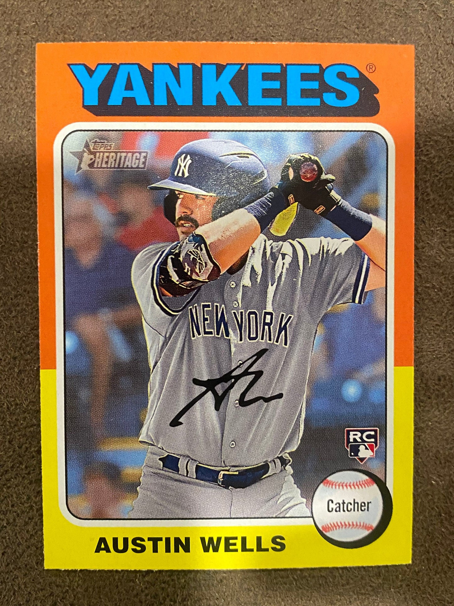 Austin Wells - 2024 Topps Heritage - Base - Yankees