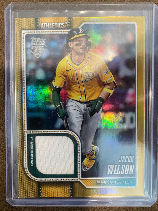 Jacob Wilson - 2026 Topps Series 1 - GOLD Real One RELIC /50 - Athletics