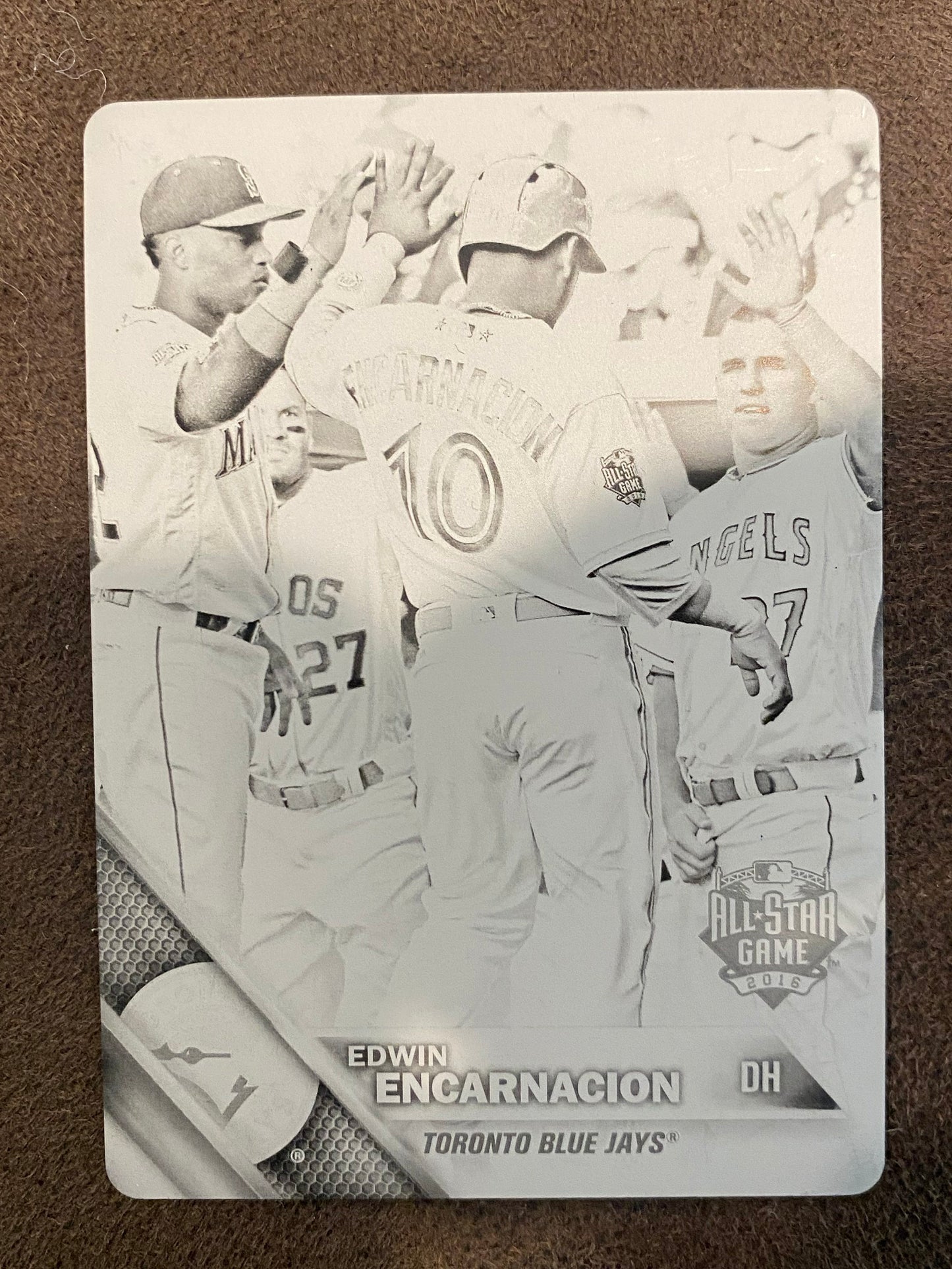Edwin Encarnacion - 2016 Topps Update - 1/1 Printing Plate - Blue Jays