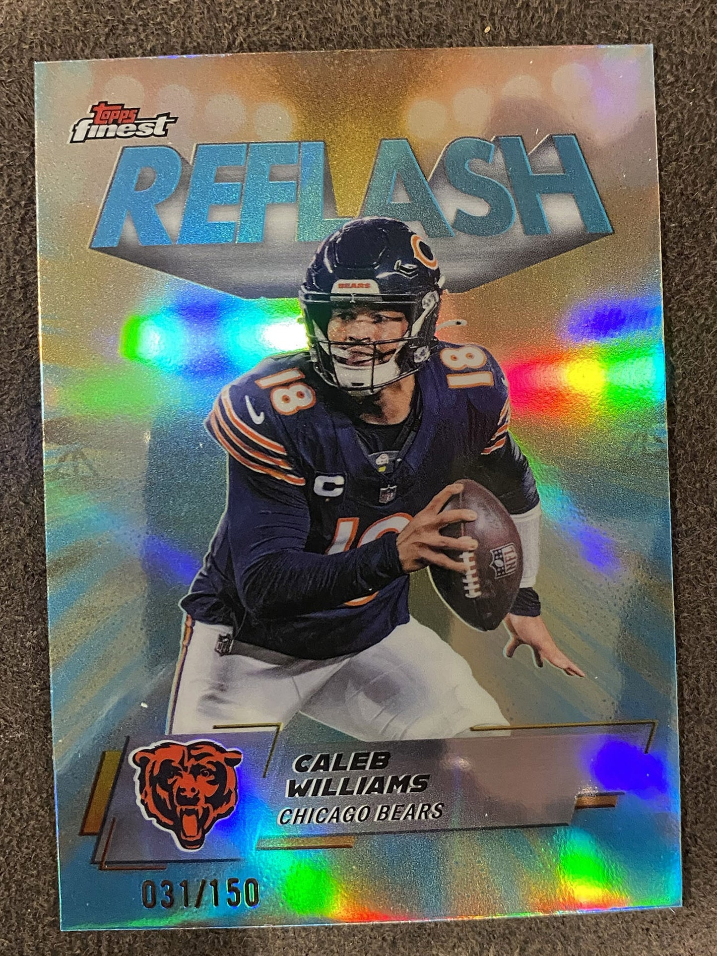 Caleb Williams - 2025 Topps Finest - AQUA Reflash /150 - Bears