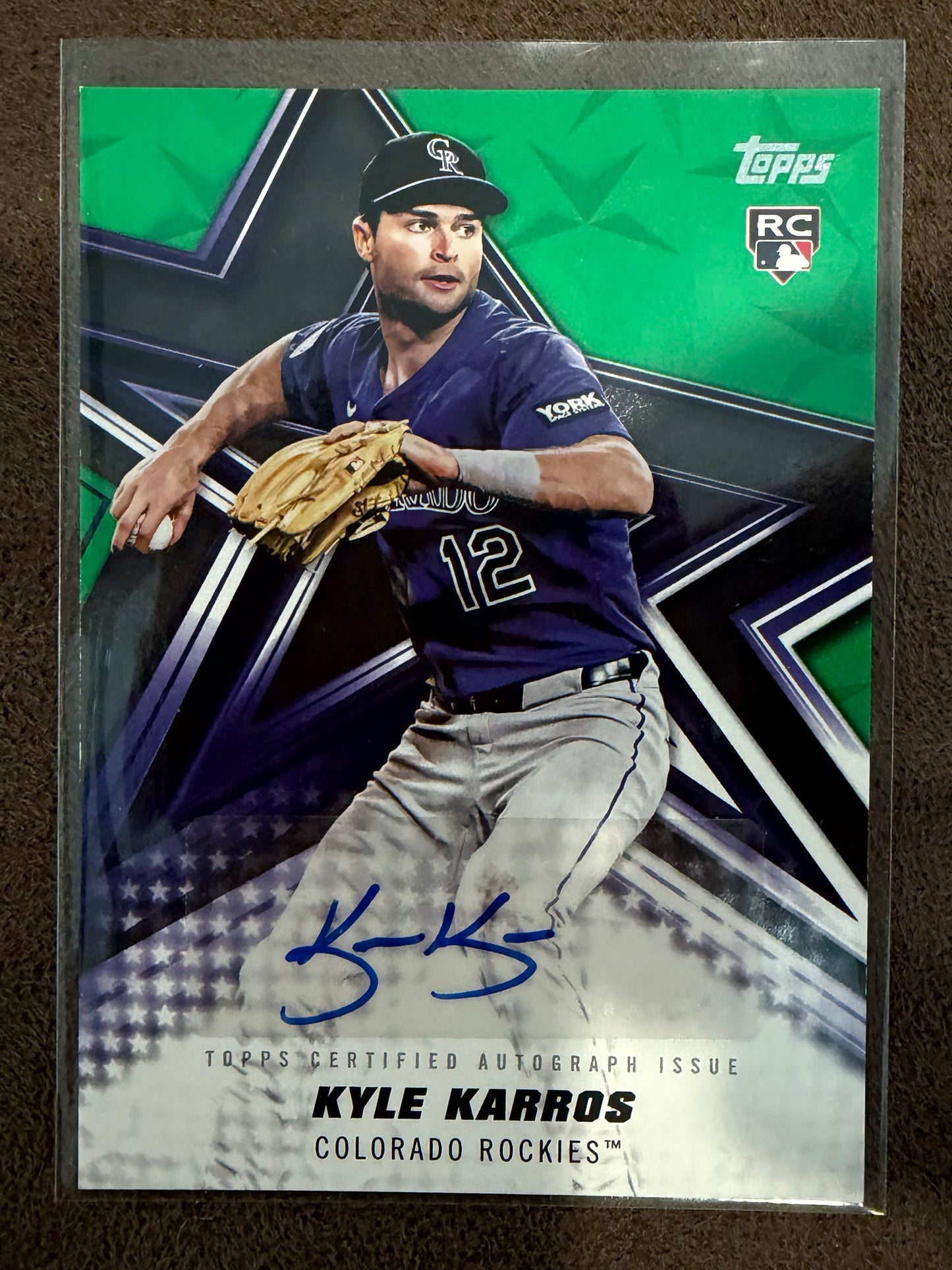 Kyle Karros - 2026 Topps Series 1 - GREEN Baseball Stars Rookie AUTO /99 - Rockies
