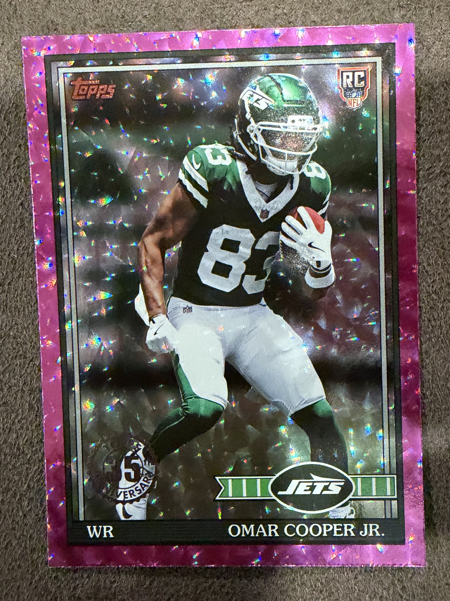 Omar Cooper Jr. - 2026 Topps Flagship - PINK Crackle 1991 Rookie - Jets