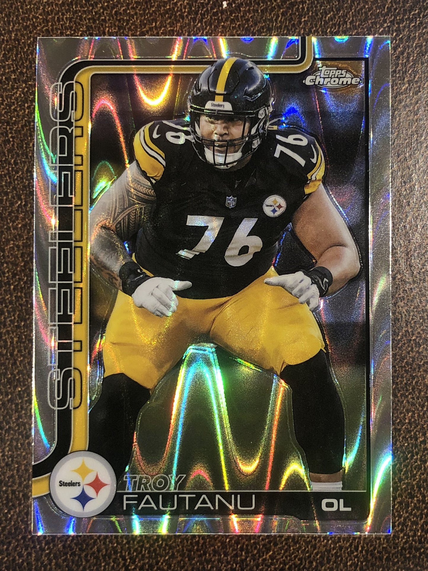 Troy Fautanu - 2025 Topps Chrome - Raywave Refractor - Steelers