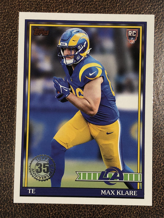 Max Klare - 2026 Topps Flagship - 1991 Insert - Rams