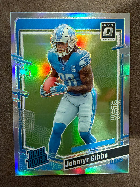 Jahmyr Gibbs - 2023 Panini Donruss Optic - Silver Rookie - Lions