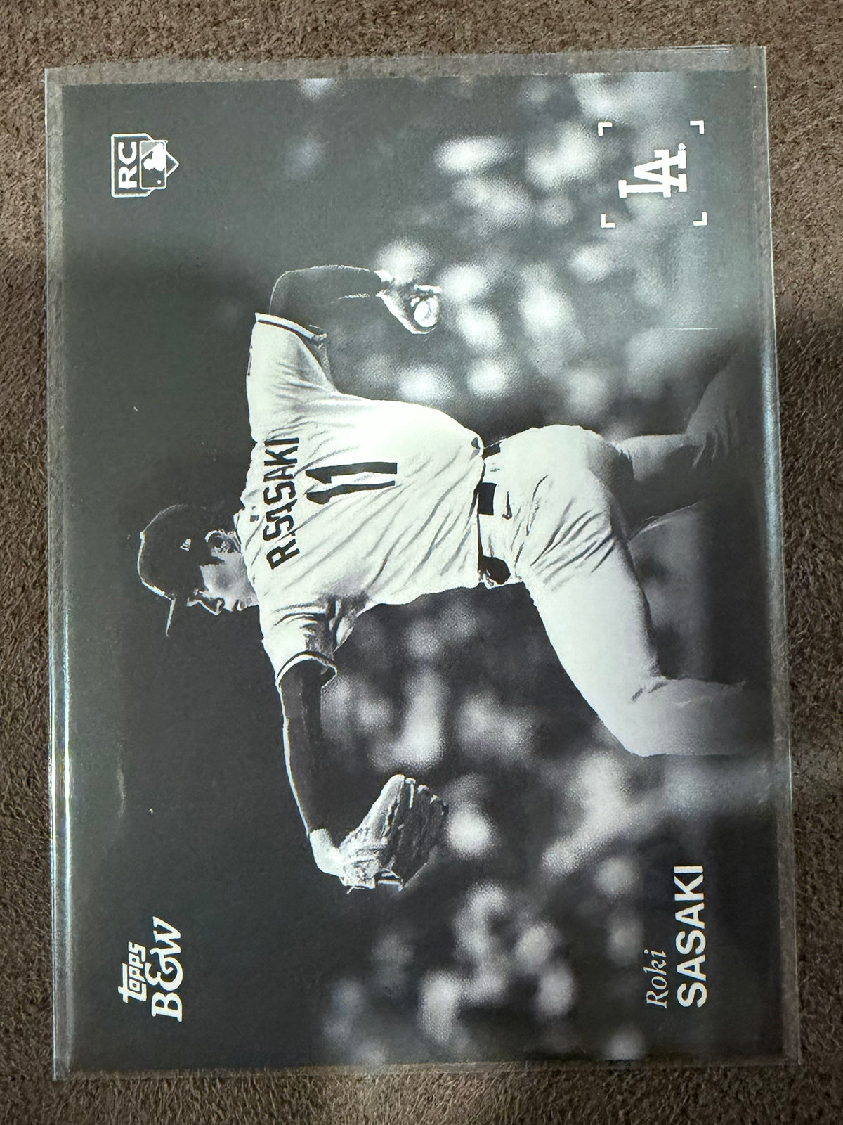 Roki Sasaki - 2025 Topps Black & White - Rookie Image Variation - Dodgers