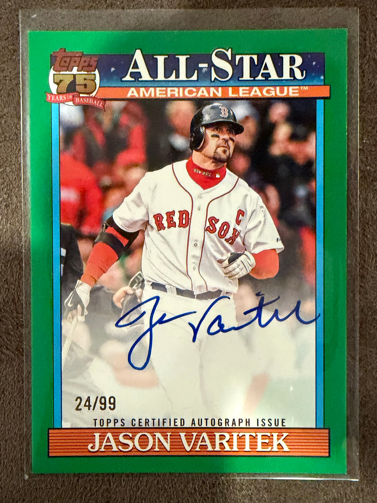 Jason Varitek - 2026 Topps Update - GREEN 1991 AUTO /99 (*Corner Whiting*) - Red Sox