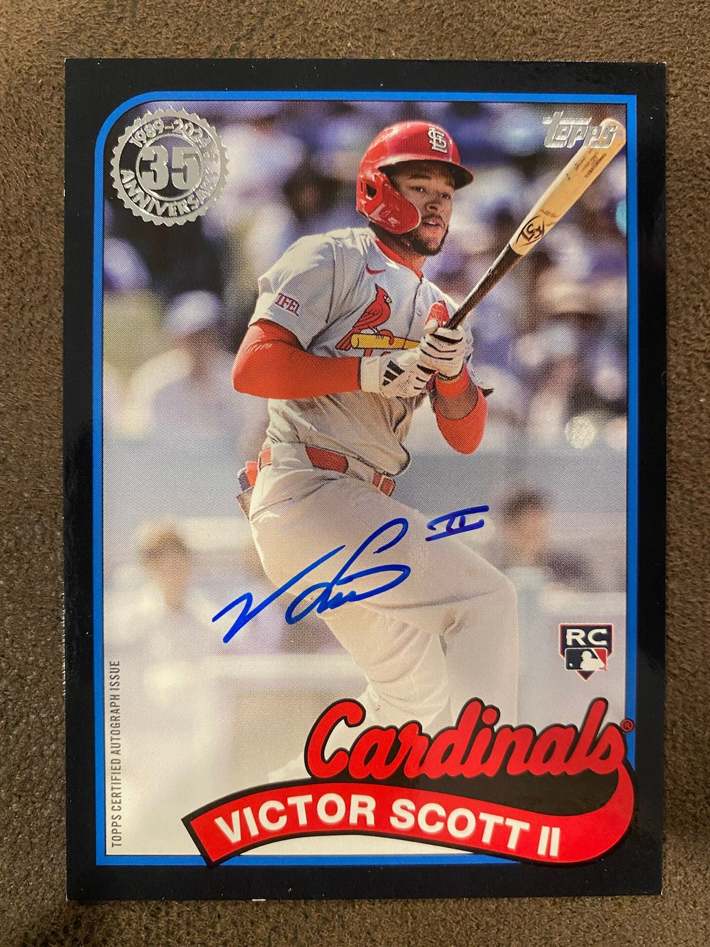 Victor Scott II - 2024 Topps Update - 1989 Black AUTO /199 - Cardinals