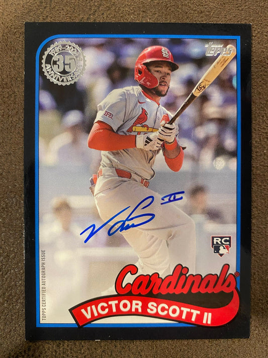 Victor Scott II - 2024 Topps Update - 1989 Black AUTO /199 - Cardinals