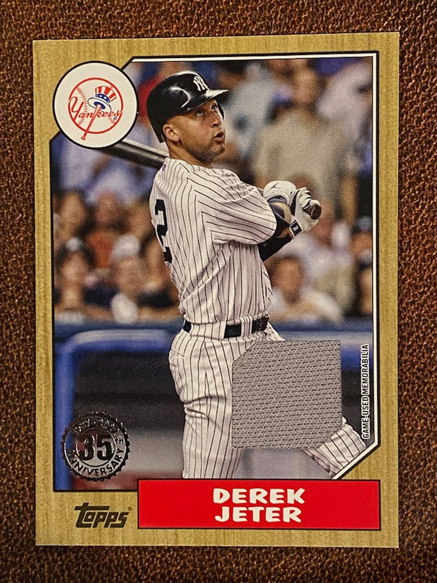 Derek Jeter - 2022 Topps Series 1 - 1987 Game Used RELIC - Yankees