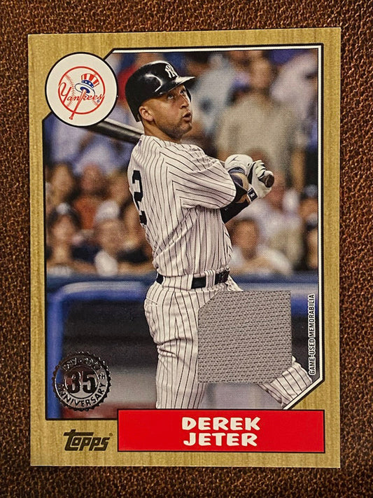 Derek Jeter - 2022 Topps Series 1 - 1987 Game Used RELIC - Yankees