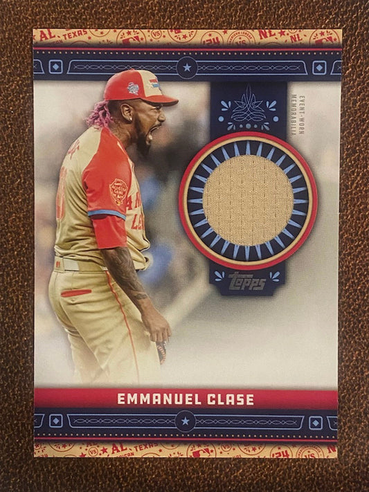 Emmanuel Clase - 2024 Topps Update - All Star Stitches Event Worn Relic - Guardians