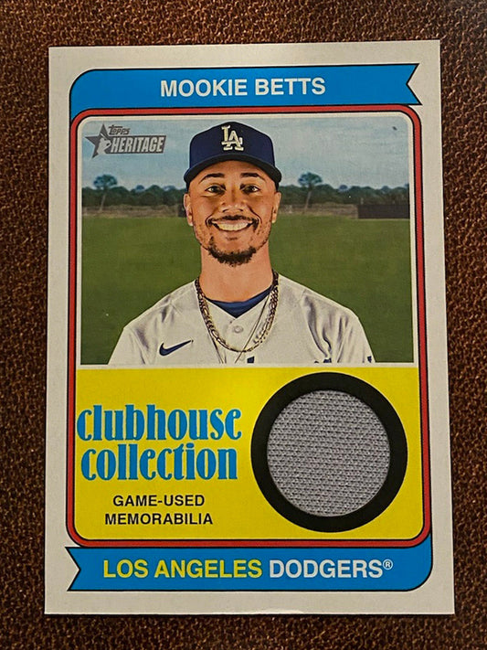 Mookie Betts - 2023 Topps Heritage - Game-Used Relic (Damaged) - Dodgers