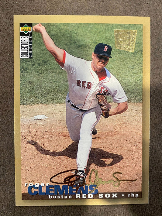 Roger Clemens - 1995 Upper Deck Collectors Choice - Special Edition Gold Signature - Red Sox