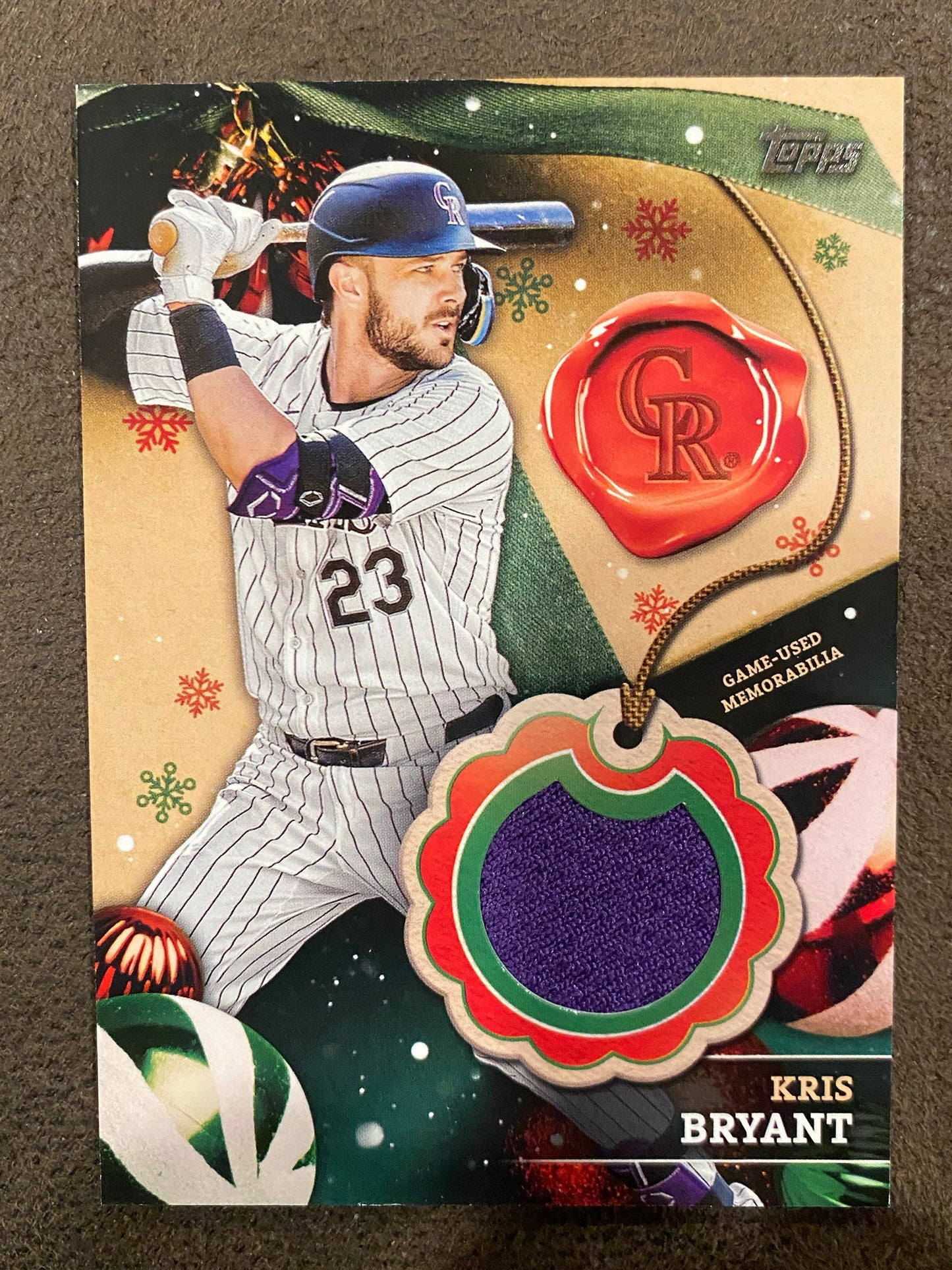 Kris Bryant - 2024 Topps Holiday - Game-Used RELIC - Rockies