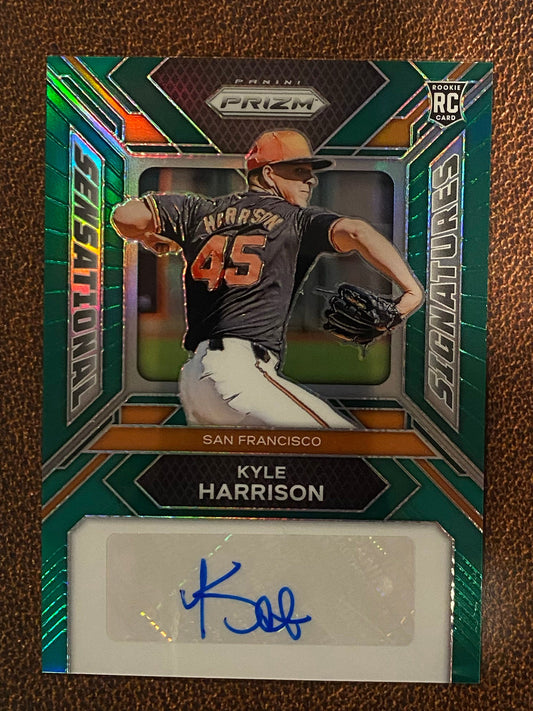 Kyle Harrison - 2024 Panini Prizm - Green Sensational Signature AUTO - Giants