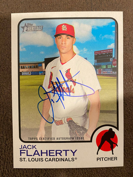 Jack Flaherty - 2022 Topps Heritage High Number - Real One AUTO - Cardinals