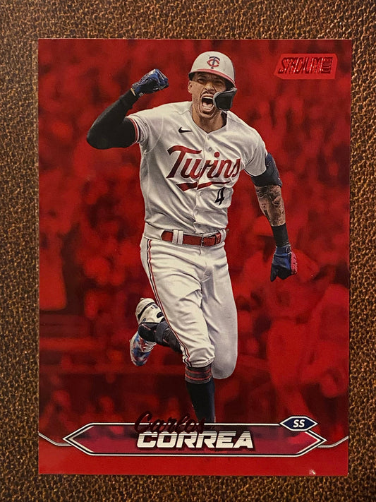 Carlos Correa - 2024 Topps Stadium Club - Red Foil - Twins