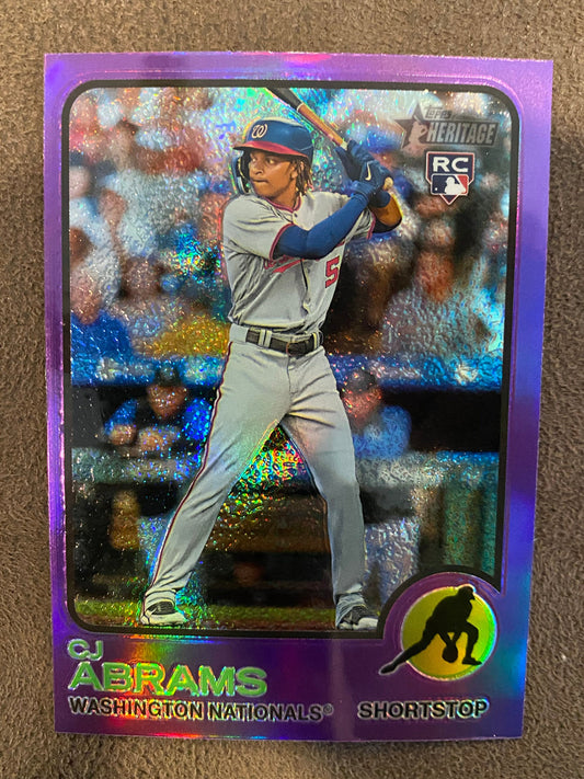 CJ Abrams - 2022 Topps Heritage High Number - Purple - Nationals
