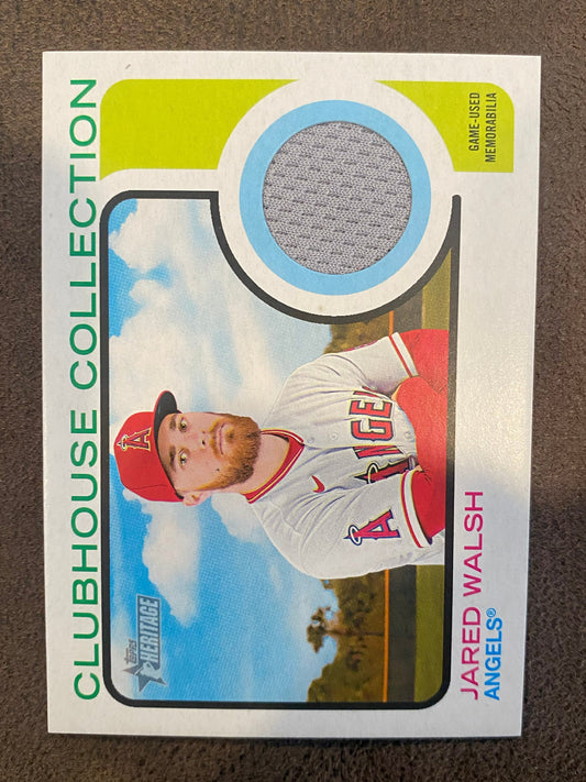 Jared Walsh - 2022 Topps Heritage High Number - Clubhouse Collected Game-Used RELIC - Angels