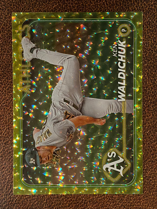 Ken Waldichuk - 2024 Topps Series 2 - Yellow Crackle /50 - Athletics