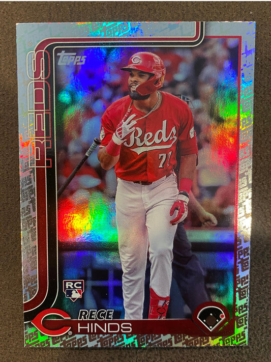 Rece Hinds - 2025 Topps Series 1 - Topps Foil Border - Reds