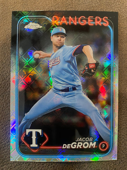 Jacob DeGrom - 2024 Topps Chrome - Logofractor - Rangers