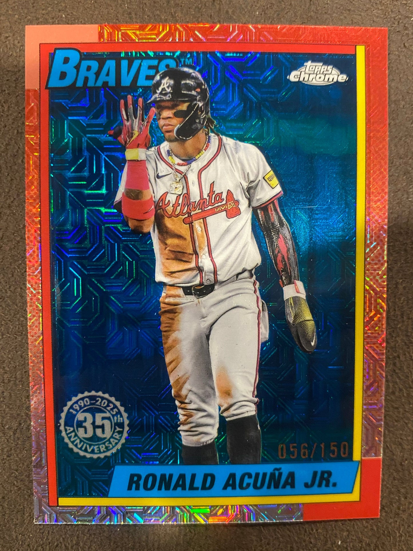Ronald Acuna Jr. - 2025 Topps Series 1 - Silver Pack Mojo BLUE /150 - Braves