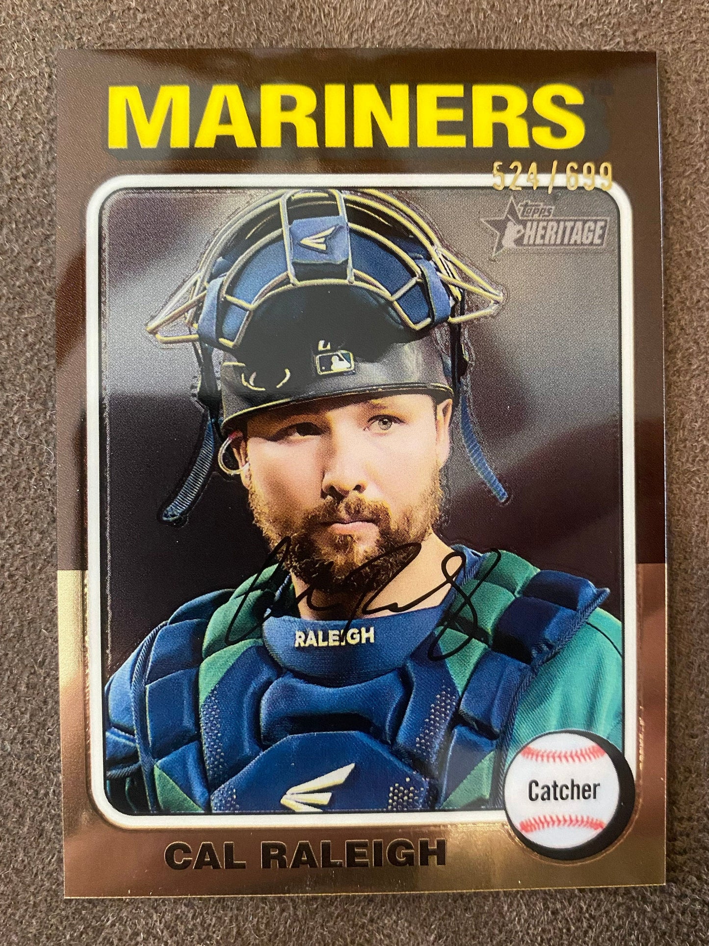 Cal Raleigh - 2024 Topps Heritage High Number - Chrome /699 - Mariners