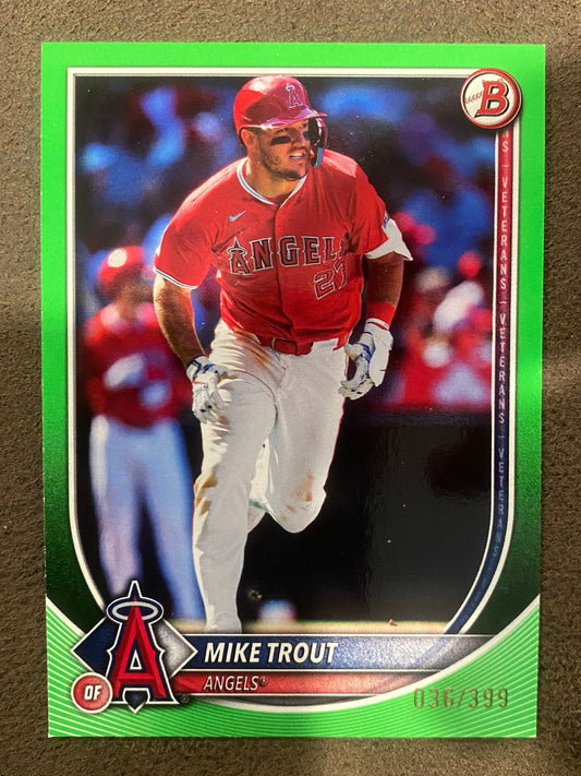 Mike Trout - 2025 Bowman - Green /399 - Angels