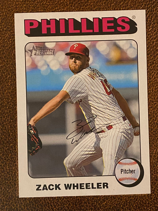 Zack Wheeler - 2024 Topps Heritage - White Border - Phillies