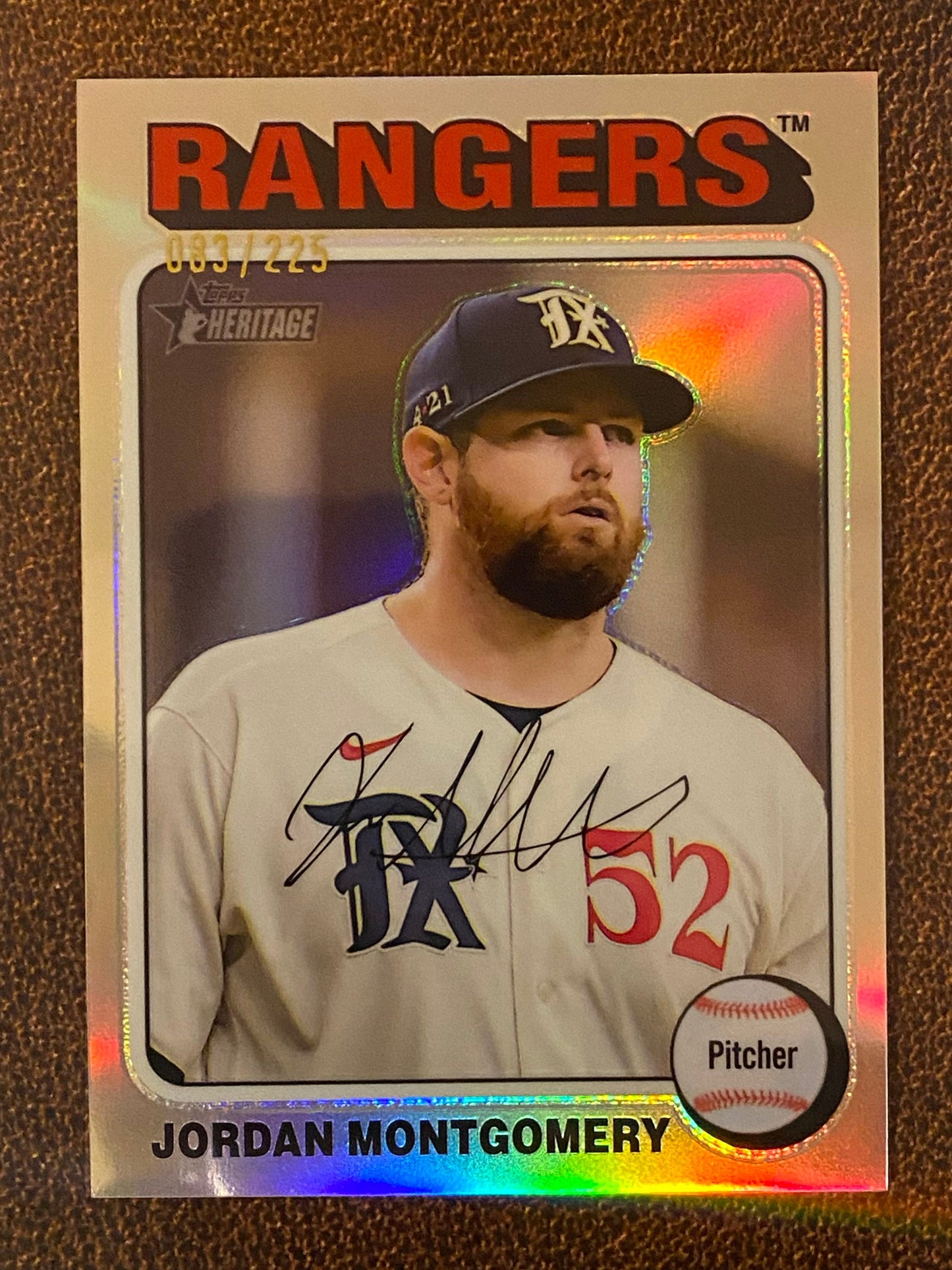 Jordan Montgomery - 2024 Topps Heritage High Number - Silver /225 - Rangers