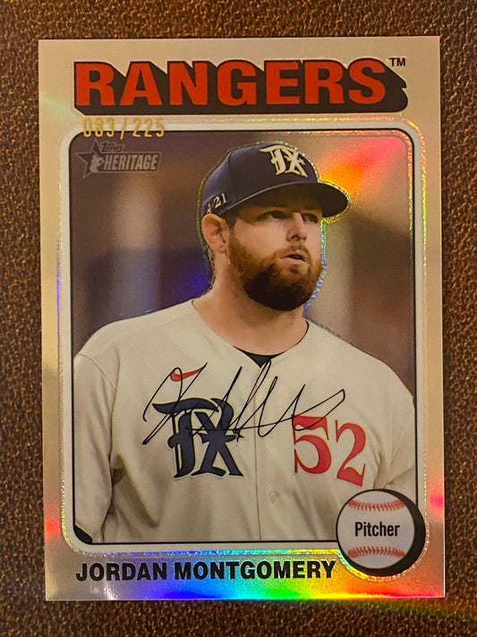Jordan Montgomery - 2024 Topps Heritage High Number - Silver /225 - Rangers